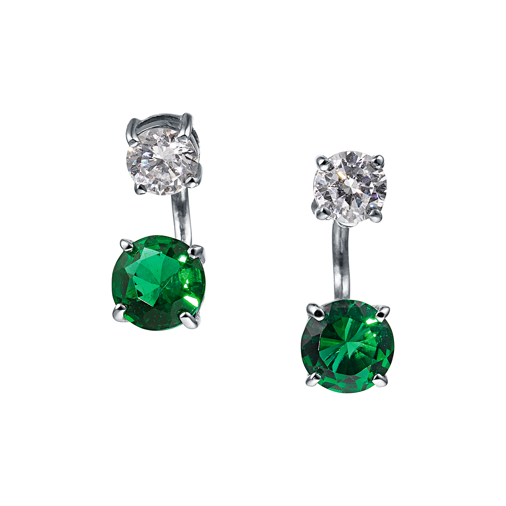 Madeleine earrings emerald 8mm CIRO jewelry