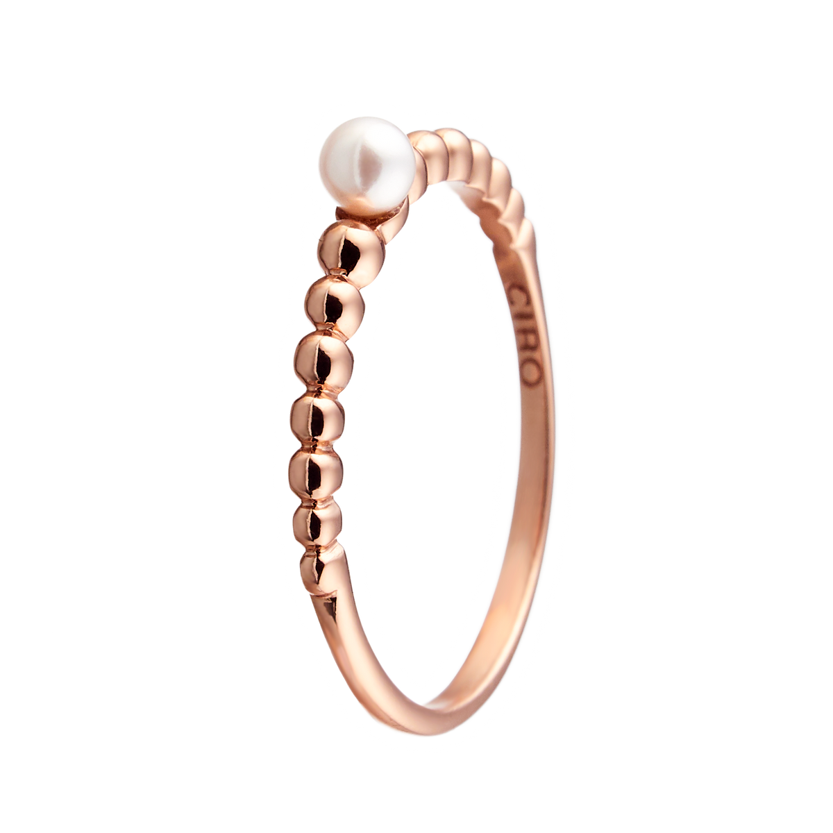 Ciro Rings CIRO Arianne Ring: Elegant 4mm Pearl Jewelry in Sterling Silver with ...
