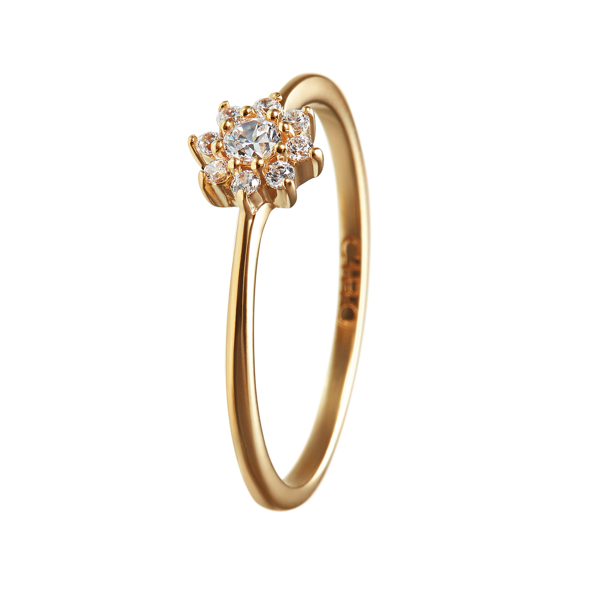 Ciro Rings CIRO Giselle Ring: AAA Cubic Zirconia Floral Setting in 925 Sterling ...
