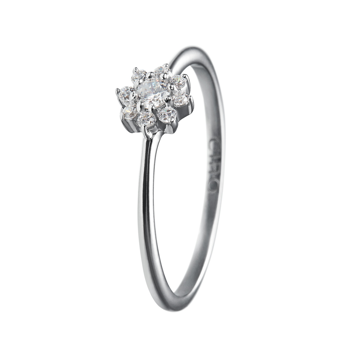 Ciro Rings CIRO Giselle Ring: AAA Cubic Zirconia Floral Setting in 925 Sterling ...
